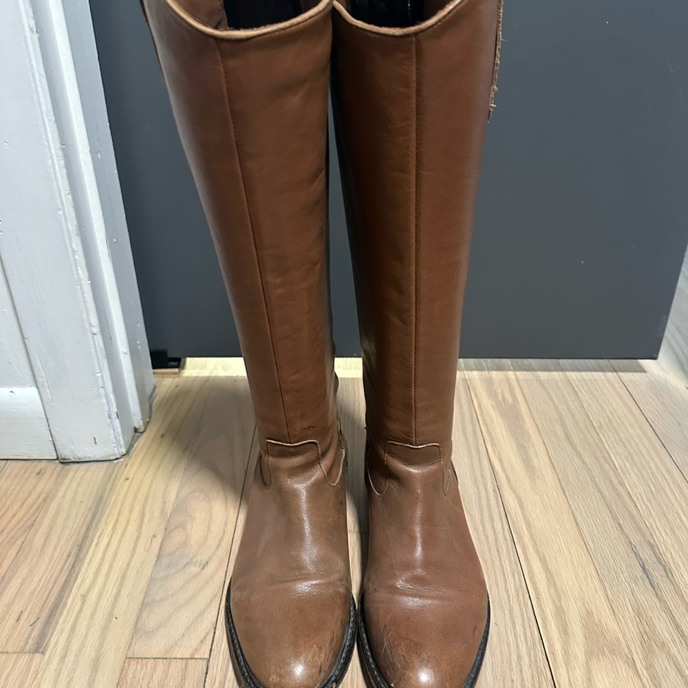 Brown Leather Women's Riding Boots